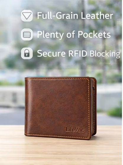 Men’s Premium Leather Wallet – Sophisticated, Spacious & Everyday Ready